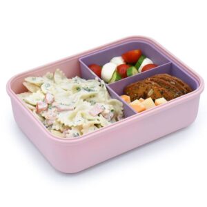 Melii – Φαγητοδοχείο Bento 3 Θέσεων BPA Free 1250ml Ροζ-Μωβ MEL21900 - Image 3