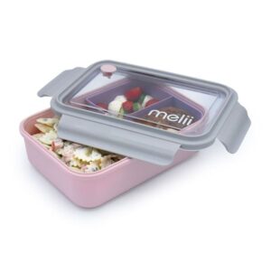 Melii – Φαγητοδοχείο Bento 3 Θέσεων BPA Free 1250ml Ροζ-Μωβ MEL21900 - Image 2