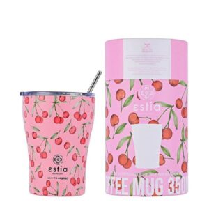 Estia Θερμός Ποτήρι – Κούπα Coffee Mug Save The Aegean 350ml Cherry Rose 01-16876