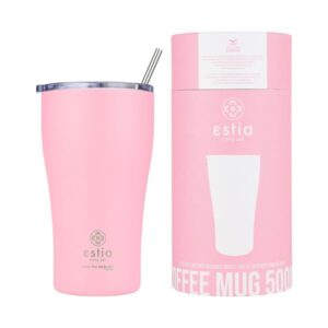 Estia Θερμός Ποτήρι – Κούπα Coffee Mug Save The Aegean 350ml Blossom Rose 01-23157