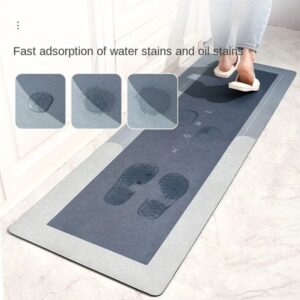 Lalos Χαλάκι Μπάνιου Αποστράγγισης Bathroom 40x120cm Μπλε 9101-A - Image 4
