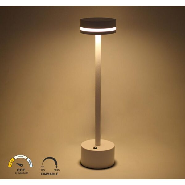 Adeleq LED ΠΟΡΤΑΤΙΦ ΕΠΑΝΑΦΟΡΤΙΖΟΜΕΝΟ 2W CCT DIMMABLE ΛΕΥΚΟ 5-020
