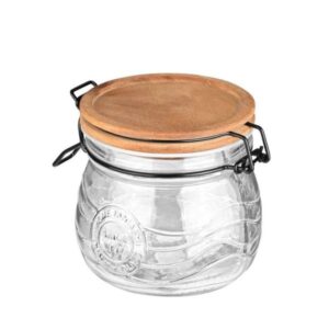 Estia Δοχείο Αποθήκευσης Allure 500ml 11x11x11.5cm Καπάκι Με Κλιπ Γυάλινο 01-23881