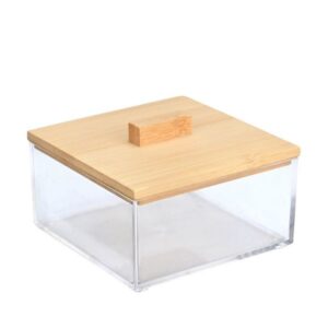 Estia Δοχείο Αποθήκευσης Και Οργάνωσης 9x9x6cm Με Καπάκι Bamboo Essentials 02-17675