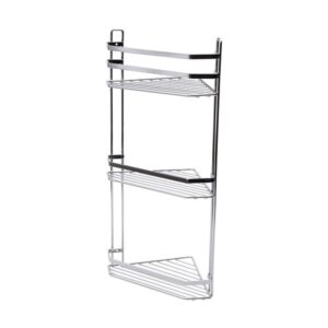 Estia Εταζέρα Elegant Μεταλλική Γωνιακή 3 Θέσεων 54x28x18cm Χρωμίου 02-6464