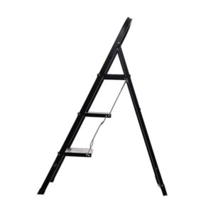 Estia Σκαλοσκαμπώ Μεταλλικό Με 3 Σκαλιά 46x71x105cm Μαύρο 04-14711 - Image 2