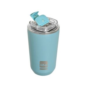 Ecolife Θερμός-Ποτήρι Για Καφέ Με Διάφανο Καπάκι 360ml Pure Blue 33-BO-4122 - Image 2