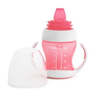 Munchkin Εκπαιδευτικό Κύπελλο 118ml Με Λαβές Και Μαλακό Στόμιο Gentle First Cup Ροζ 51786 - Image 2