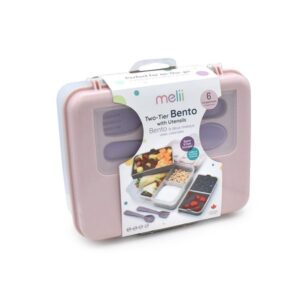 Melii – Φαγητοδοχείο Διώροφο Bento BPA Free Ροζ MEL21500