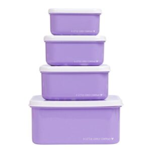 A Little Lovely Company Σετ 4 Δοχεία Φαγητού Lunch And Snack Box - Unicorn Dreams SBSEUD73 - Image 3