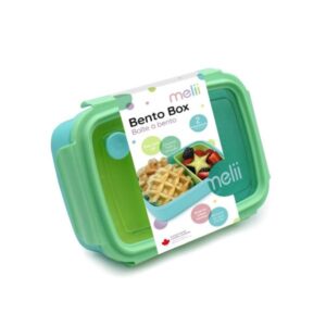 Melii – Φαγητοδοχείο Bento 2 Θέσεων BPA Free 880ml Τυρκουάζ-Μέντα MEL21850