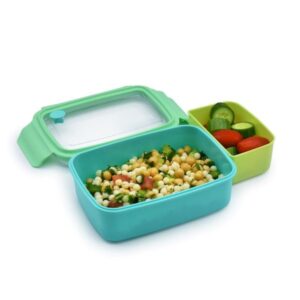 Melii – Φαγητοδοχείο Bento 2 Θέσεων BPA Free 880ml Τυρκουάζ-Μέντα MEL21850 - Image 3