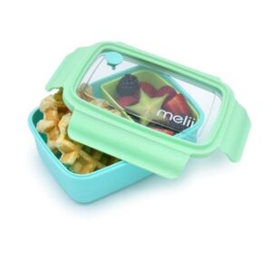 Melii – Φαγητοδοχείο Bento 2 Θέσεων BPA Free 880ml Τυρκουάζ-Μέντα MEL21850 - Image 2