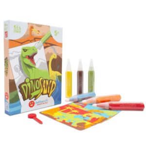 Sabbiarelli Mini Kit Με 6 Μαρκαδόρους Άμμου Και 10 Ζωγραφιές - Δεινόσαυροι SAB-100MK0606