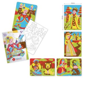 Sabbiarelli Mini Kit Με 6 Μαρκαδόρους Άμμου Και 7 Ζωγραφιές - Πριγκίπισσες SAB-100MK0607 - Image 3