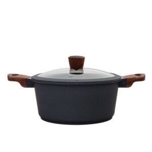 Estia Κατσαρόλα 24cm 4.5lt Aντικολλητική Χυτού Αλουμινίου Stone 01-1148