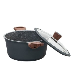 Estia Κατσαρόλα 24cm 4.5lt Aντικολλητική Χυτού Αλουμινίου Stone 01-1148 - Image 3