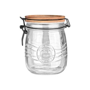 Estia Δοχείο Αποθήκευσης Allure Γυάλινο 750ml 11x11x15.5cm Καπάκι Με Κλιπ 01-23898