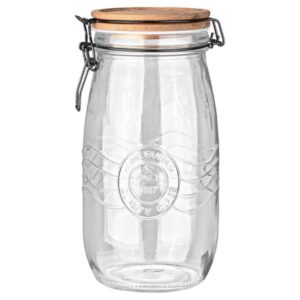 Estia Δοχείο Αποθήκευσης Allure Γυάλινο 2000ml 11x11x25cm Καπάκι Με Κλιπ 01-23928