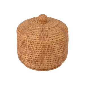 Estia Δοχείο Για Βαμβάκι Rope 10x10x10.6cm Ρητίνης Καφέ 02-25816 - Image 3