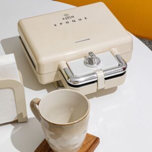Estia Τοστιέρα Retro Epoque 2 Θέσεων 800W Με Αποσπώμενες Αντικολλητικές Πλάκες Κρεμ 06-25939 - Image 2