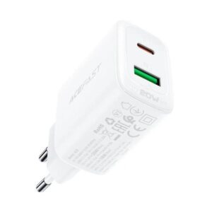 Acefast Φορτιστής Ταξιδίου A25 Fast Charging 2xUSB-C USB-A PD20W QC3.0 3A Λευκός 281214 - Image 2