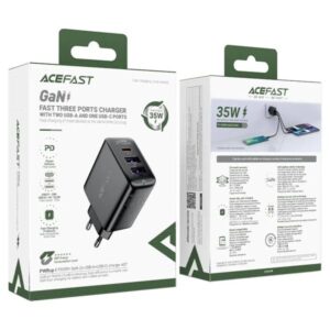 Acefast Φορτιστής Ταξιδίου A57 Fast Charging Mε 1xUSB-C 2xUSB-A PD35W GaN Μαύρο 282730 - Image 4