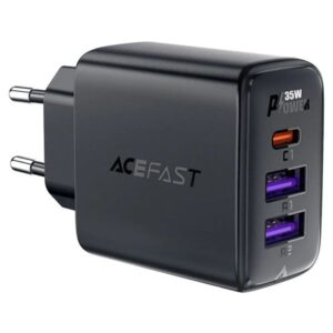 Acefast Φορτιστής Ταξιδίου A57 Fast Charging Mε 1xUSB-C 2xUSB-A PD35W GaN Μαύρο 282730
