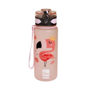 Ecolife Παγούρι Tritan BPA Free 500ml Flamingo 33-BO-2315