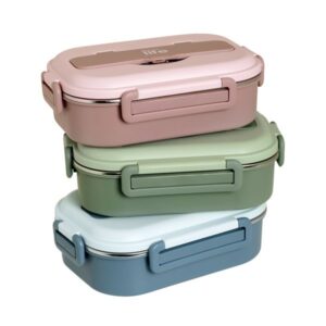 Ecolife Φαγητοδοχείο 1Lt Σετ Με Κουτάλι Και Πηρούνι 3 Θέσεων Πράσινο 33-FC-9093 - Image 5