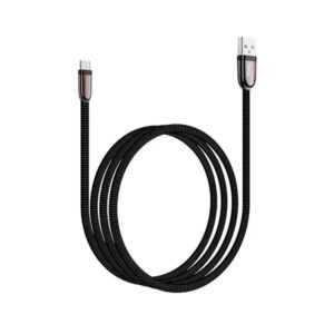 Hoco Καλώδιο Σύνδεσης Κορδόνι U74 Grand 1.2m USB Σε Micro USB Fast Charging 2.4A Μαύρο 715098 - Image 2