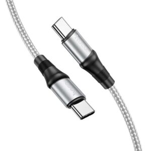 Hoco Καλώδιο Σύνδεσης Κορδόνι X50 Exquisito 1m USB-C Σε USB-C 5.0A 100W 20V Γκρι 734266 - Image 2