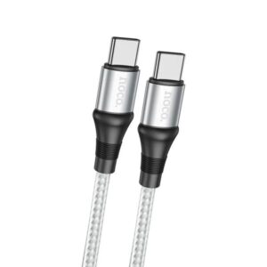 Hoco Καλώδιο Σύνδεσης Κορδόνι X50 Exquisito 1m USB-C Σε USB-C 5.0A 100W 20V Γκρι 734266