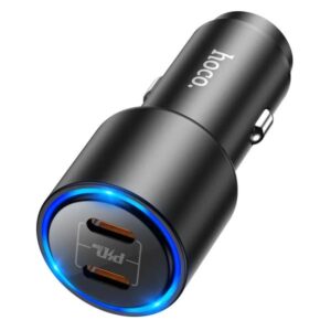 Hoco Φορτιστής Αυτοκινήτου NZ3 Clear Way 40W Fast Charging Dual USB-C PD 20W QC 3.0 Μαύρο 748263