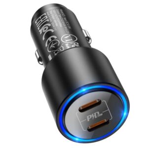 Hoco Φορτιστής Αυτοκινήτου NZ3 Clear Way 40W Fast Charging Dual USB-C PD 20W QC 3.0 Μαύρο 748263 - Image 3