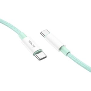 Hoco Καλώδιο Σύνδεσης Κορδόνι X68 1m PD True Color Braided USB-C Σε USB-C 100W 3A Πράσινο 758675