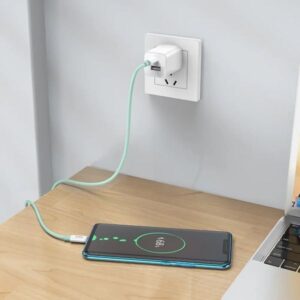 Hoco Καλώδιο Σύνδεσης Κορδόνι X68 1m PD True Color Braided USB-C Σε USB-C 100W 3A Πράσινο 758675 | Homidoo.gr