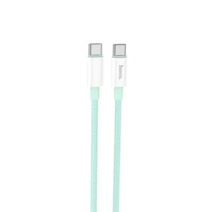 Hoco Καλώδιο Σύνδεσης Κορδόνι X68 1m PD True Color Braided USB-C Σε USB-C 100W 3A Πράσινο 758675 - Image 3