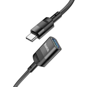 Hoco Καλώδιο Προέκτασης U107 USB-C Αρσενικό Σε USB 3.0 Θηλυκό 5V/2A 5Gbps OTG 1.2m Μαύρο 761934 - Image 2