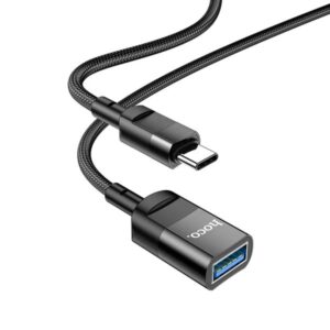 Hoco Καλώδιο Προέκτασης U107 USB-C Αρσενικό Σε USB 3.0 Θηλυκό 5V/2A 5Gbps OTG 1.2m Μαύρο 761934