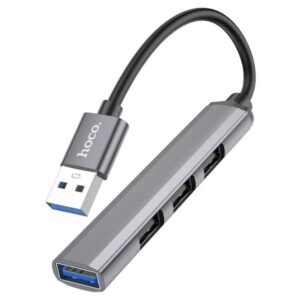 Hoco USB Hub HB26 Με 1xUSB3.0 Και 3xUSB2.0 Γκρι 765468 - Image 2