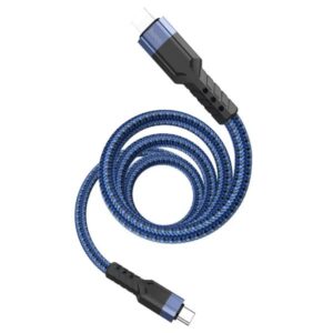 Hoco Καλώδιο Σύνδεσης U110 1.2m Υψηλής Αντοχής Braided USB-C Σε Lightning PD20W 3A Μπλε 770554 - Image 4
