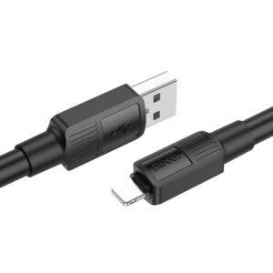 Hoco Καλώδιο Σύνδεσης X84 Solid USB Σε Lightning 2.4A 1m Υψηλής Αντοχής Μαύρο 770967