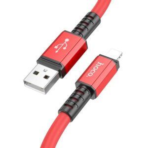 Hoco Καλώδιο Σύνδεσης X85 Strength 1m USB-A Σε Lightning 2.4A Υψηλής Αντοχής Κόκκινο 777454