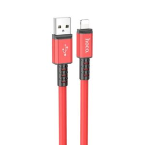 Hoco Καλώδιο Σύνδεσης X85 Strength 1m USB-A Σε Lightning 2.4A Υψηλής Αντοχής Κόκκινο 777454 - Image 3