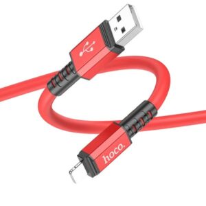 Hoco Καλώδιο Σύνδεσης X85 Strength 1m USB-A Σε Lightning 2.4A Υψηλής Αντοχής Κόκκινο 777454 - Image 2