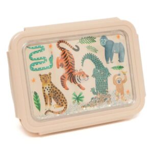 Petit Monkey Φαγητοδοχείο 19x14.5x7cm BPA Free - Upside Down Animals PTM-LB54