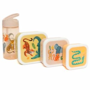 Petit Monkey Φαγητοδοχείο Σετ 3 Τμχ BPA Free - Upside Down Animals PTM-LB56 - Image 5