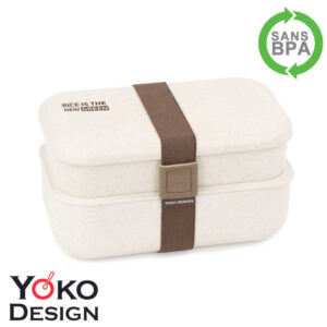 Yoko Design Φαγητοδοχείο 2 Επιπέδων 1.200ml BPA Free Μπεζ YD1925