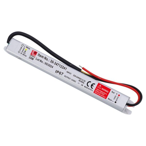 Adeleq ΤΡΟΦΟΔ. ΣΤΕΝΟ ΓΙΑ ΤΑΙΝΙΕΣ LED 240V/12VDC 24W IP67 178*18*18 30-34712241